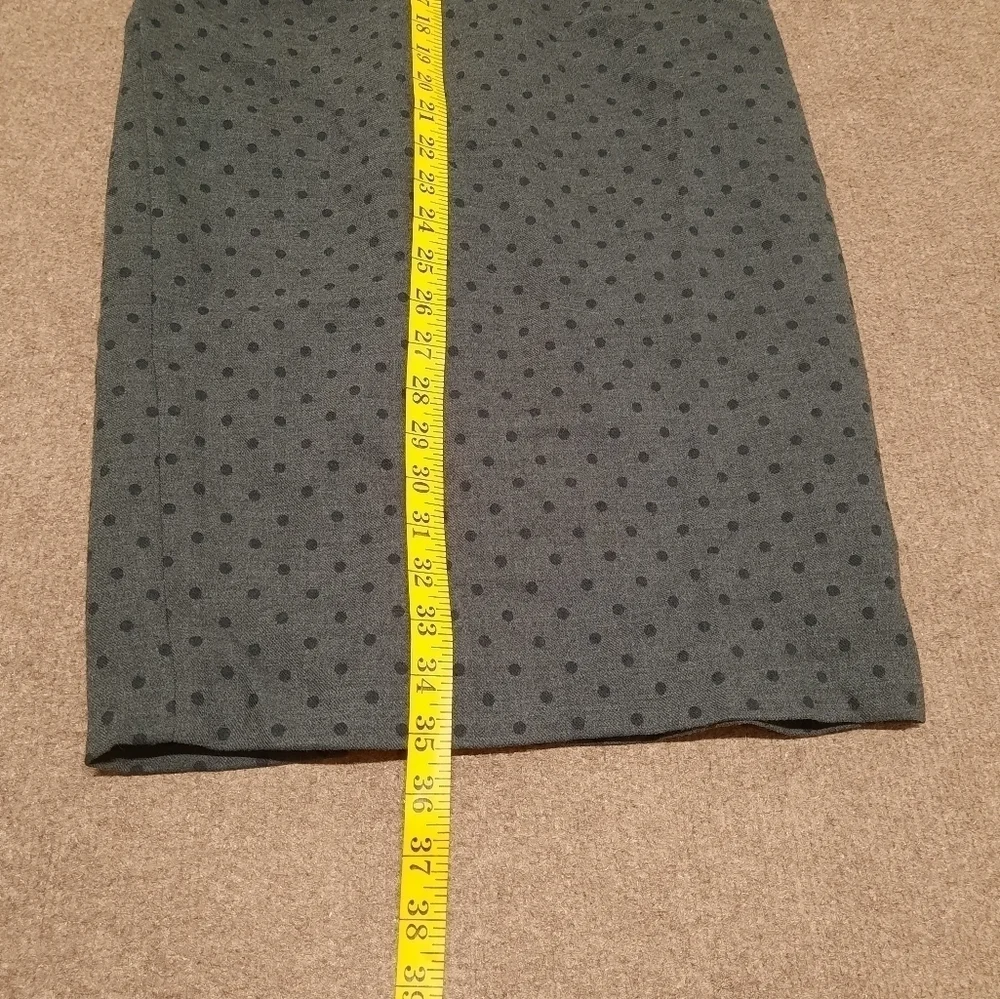 Boden Women's Wool Blend Classic Polka Dot Split Neck Cap Sleeve Midi Dress 2P